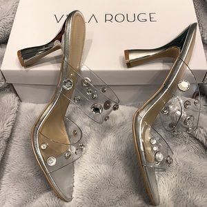 BRAND NEW CLEAR CRYSTAL SLIDE BY VILLA ROUGE